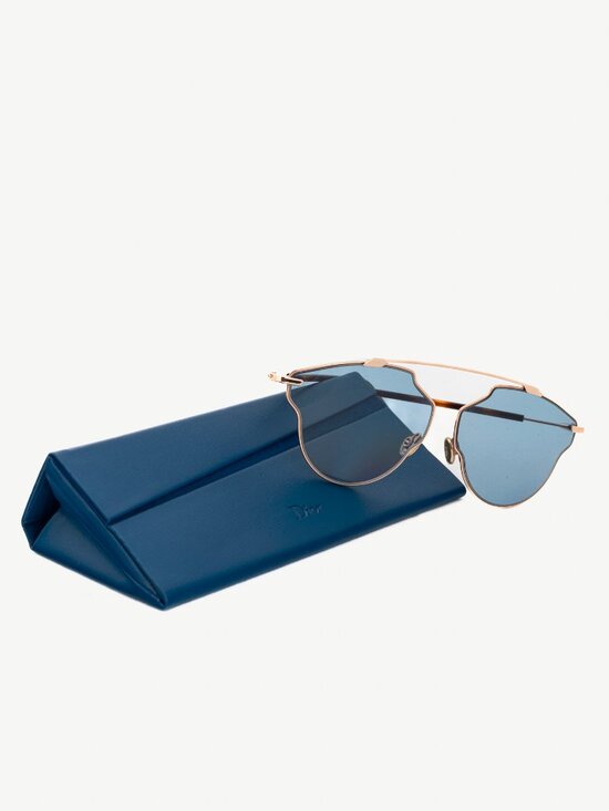 Christian Dior DiorSoRealPop Gold-Copper, Havana, & Blue Sunglasses - Picture 12 of 12